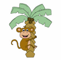 monkey on palm tree photo cut out