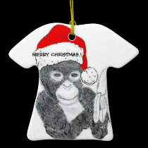 MONKEY ORNAMENT DECORATED ON BOTH SIDES ornaments