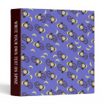 Monkey Pattern Custom Avery Binder Purple/Brown