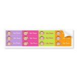Monkey Personalized Kids name Waterproof Labels Bumper Sticker