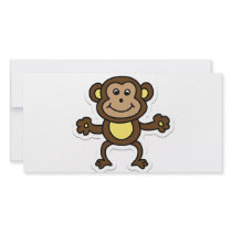 monkey personalized photo card
