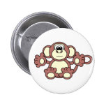 monkey pinback button
