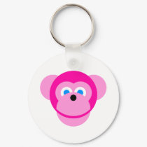 monkey pink keychains by shopaholicchick monkey pink keychains