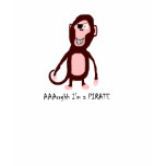 monkey pirate tee shirt
