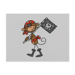 Monkey Pirate With Flag Tshirts and Gifts Postcard