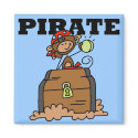 Monkey Pirate With Treasure Tshirts and Gifts magnet