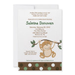 MONKEY PLAY 5x7 Brown/Green Baby Shower Invites