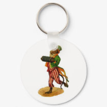 Monkey Playing the Accordian keychains by qandjj Monkey Playing the Accordian keychains
