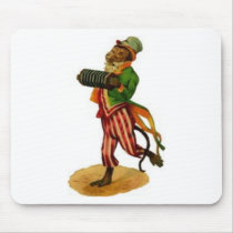 Monkey Playing the Accordian mousepads by qandjj Monkey Playing the Accordian mousepads