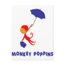Monkey Poppins Postcard