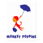 Monkey Poppins Postcard