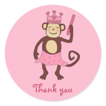 Monkey Princess 1st Birthday stickers