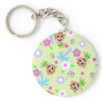monkey print  allover key chains