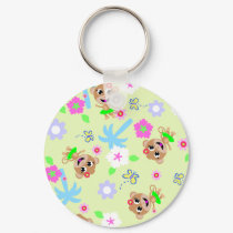 monkey print allover keychains by margaret40 monkey print allover keychains