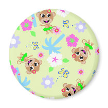 monkey print  allover fridge magnets