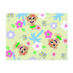 monkey print  allover postcards