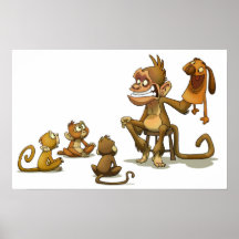 Monkey Puppet Show Print