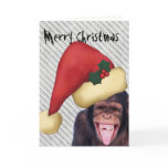 Monkey Santa Christmas Greeting Cards