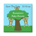 Monkey Save The Date Baby Shower Magnet