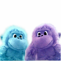 Monkey Sculpture - Blue and Purple Acrylic Cut Out