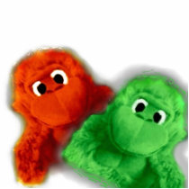 Monkey Sculpture - Orange and Green Cut Outs