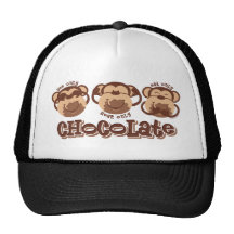 Monkey See Chocolate Mesh Hats
