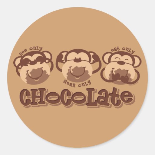 Monkey See Chocolate Stickers