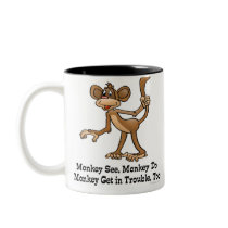 Monkey See, Monkey Do Mug mugs