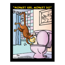 "Monkey See, Monkey Do" Post Cards