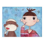 Monkey See, Monkey Do Postcard
