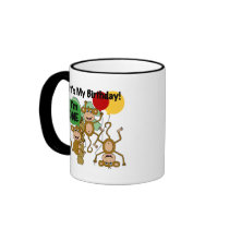 Monkey Shine 1st Birthday T-shirts and Gifts mugs by kids_birthdays Monkey Shine 1st Birthday T-shirts and Gifts mugs