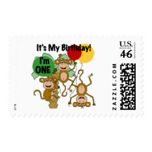 Monkey Shine 1st Birthday Tshirts and Gifts Stamp