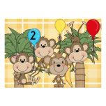Monkey Shine Customized Birthday Invitation