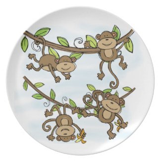 Monkey Shine Dinner Plate