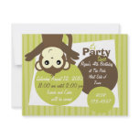 Monkey-Side-Down Personalized Invitation