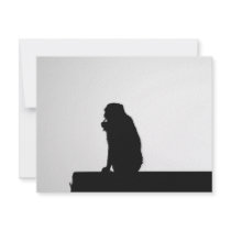 Monkey  Silhouette Custom Invites
