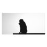 Monkey  Silhouette Picture Card