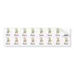 monkey sippy cup labels bumper sticker