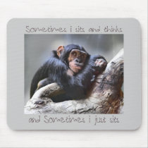 Monkey Sits mousepads
