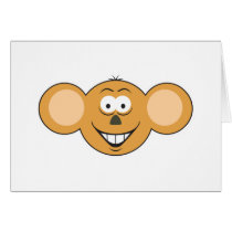 Monkey  Smiley Face cards