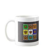 Monkey Stamp Grey mugs by NM_Designs Monkey Stamp Grey mugs