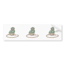 Monkey Stare Bumper Sticker