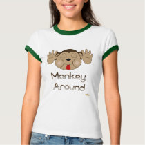 Monkey Sticking Out Tongue Monkey Around t-shirts