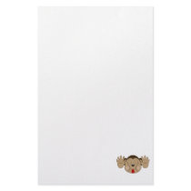 Monkey Sticking Out Tongue stationery by mydeas Monkey Sticking Out Tongue stationery