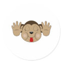 Monkey Sticking Out Tongue stickers by mydeas Monkey Sticking Out Tongue stickers