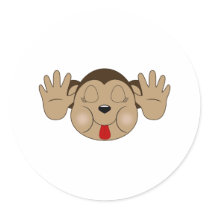 Monkey Sticking Out Tongue stickers by mydeas Monkey Sticking Out Tongue stickers