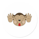 Monkey Sticking Out Tongue Stickers