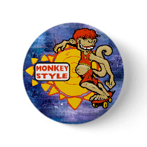 Monkey Styles Skateboarding Gear buttons by ZazzIt Monkey Styles Skateboarding Gear buttons