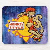 Monkey Styles Skateboarding Gear Mouse Pads