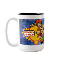 Monkey Styles Skateboarding Gear mugs by ZazzIt Monkey Styles Skateboarding Gear mugs